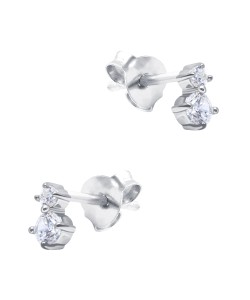 Shining CZ Crystal Silver Stud Earring STS-5204
